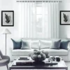 curtain pole for living room curtain pole for living room - Stylish living room with flowing curtains on a adjustable curtain rod, paired with a cozy sofa set, vibrant cushions, and wall paintings—creating a chic, inviting ambiance.