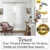 extra long curtain rods for living room extra long curtain rods for living room - Elegant white sheer curtains hanging from an extra long, heavy-duty gold curtain rod on a large window in a living room. Overlay text highlights: ‘Best quality guaranteed—Texce, your trusted partner for modern, durable, and affordable home décor solutions