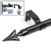 strong curtain rods strong curtain rods - black curtain rod with arrow motif finials, featuring a sturdy bracket, heavy-duty construction, and an easily adjustable mechanism for a perfect fit.