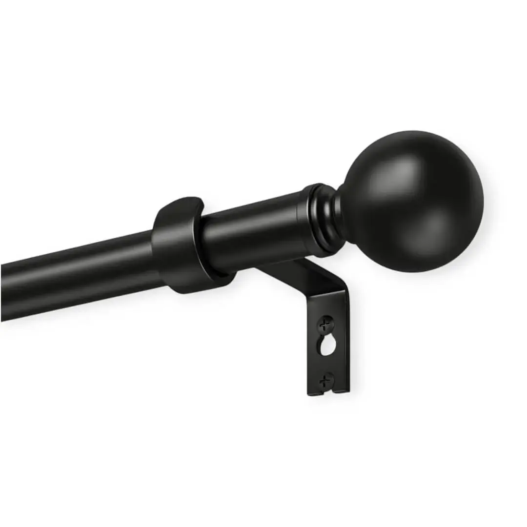 black curtain pole with ball finial black curtain pole with ball finial