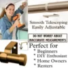 adjustable curtain rods for living room diy adjustable curtain rods for living room diy - DIY girl installing curtain rods with a drill—text highlights ‘Perfect for beginners, DIY enthusiasts, homeowners and renters!’ Features smooth telescoping rods, and easily adjustable design so you never worry about inaccurate measurements