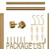 curtain rod for living room kit curtain rod for living room kit - curtain rod set showcase, complete curtain pipe set with accessories displayed with all included components: 2 decorative finials, 3 heavy duty brackets, 1 rod, wall anchors, and screws. Text overlay lists the 'Package List,' showcasing everything needed for professional installation.