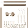 curtain pole and accessories curtain pole and accessories showcase -complete curtain pole set with accessories displayed with all included components: 2 decorative finials, 3 heavy duty brackets, 1 rod, wall anchors, and screws. Text overlay lists the 'Package List,' showcasing everything needed for professional installation.