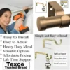 extendable curtain pole with brackets extendable curtain pole with brackets - Three-panel showcase: (1) DIY girl installing a curtain rod with a drill, (2) elegant end cap curtain rod design, and (3) close-up of heavy-duty steel brackets. Overlay text highlights: ‘Easy to install, corrosion-proof steel, versatile styles, affordable pricing, lifetime support, and Texce—a trusted brand