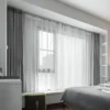 ceiling mounted curtain track ceiling mounted curtain track - curtain hanging from a ceiling mounted curtain track in a bedroom