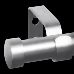 silver curtain rod