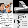 affordable curtain rod affordable curtain rod - Three-panel showcase: (1) DIY girl installing a chrome colour curtain rod with a drill, (2) elegant end cap curtain rod design chrome finish, and (3) close-up of heavy-duty steel brackets. Overlay text highlights: ‘Easy to install, corrosion-proof steel, versatile styles, affordable pricing, lifetime support, and Texce—a trusted brand