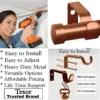 11 foot curtain rod with mounting brackets 11 foot curtain rod with mounting brackets - Three-panel showcase: (1) DIY girl installing a curtain rod with a drill, (2) elegant end cap curtain rod design rose gold colour, and (3) close-up of heavy-duty steel brackets. Overlay text highlights: ‘Easy to install, corrosion-proof steel, versatile styles, affordable pricing, lifetime support, and Texce—a trusted brand