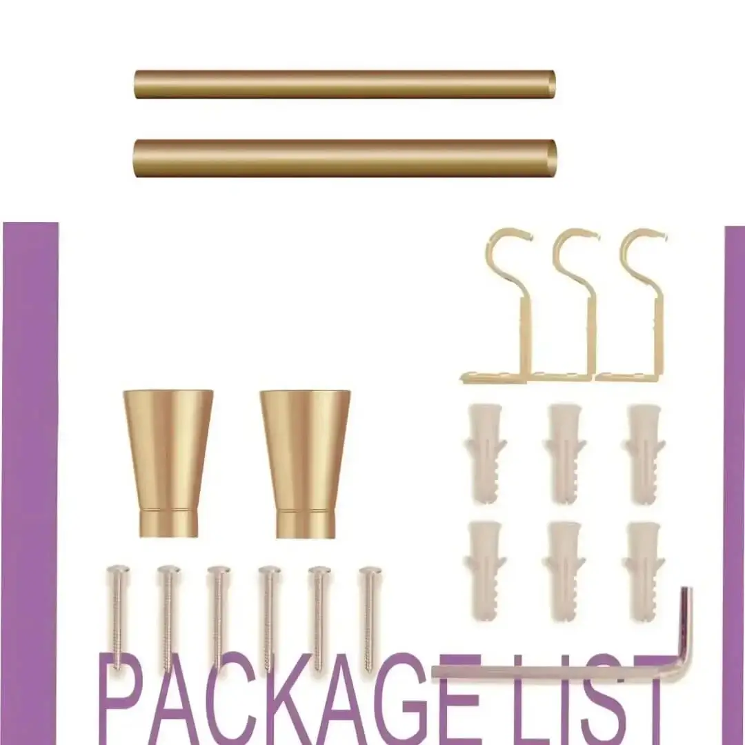 curtain rod set with brackets gold curtain rod set with brackets gold