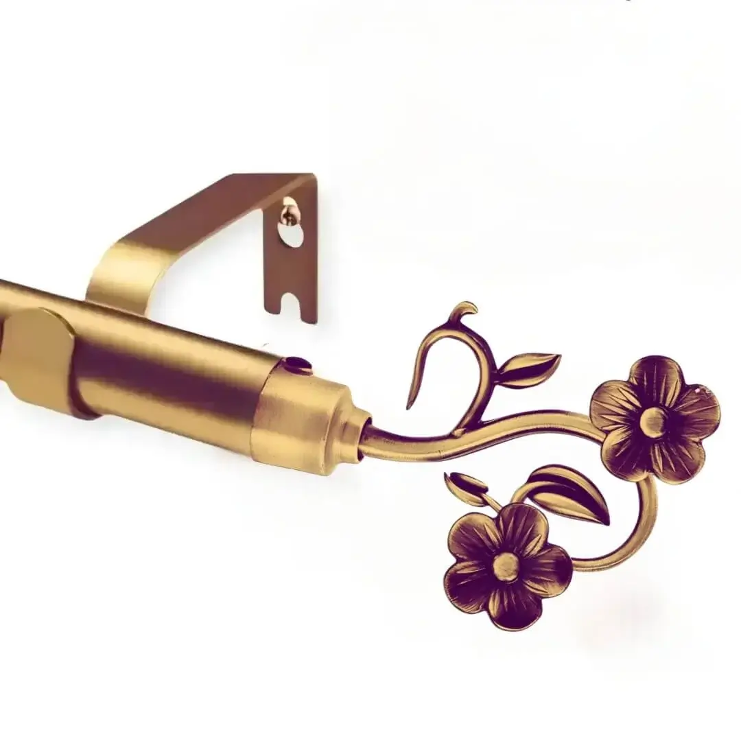 curtain rod with flower adjustable curtain rod set with flower