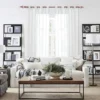 rose gold curtain rod for living room rose gold curtain rod for living room - Stylish living room with flowing voile curtains on a rose gold curtain rod, paired with a cozy sofa set, vibrant cushions, and wall paintings—creating a chic, inviting ambiance
