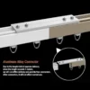 curtain track connector Close-up of a curtain track connector, showcasing how it seamlessly joins two tracks together for a smooth, continuous glide.