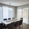 curtain track for dining room curtain track for dining room - curtain hanging from a curtain track which is installed on a dining room window, creating a chick ambience.