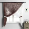 black curtain rod for bedroom black curtain rod for bedroom - Elegant sheer curtain gracefully hanging from a sleek black curtain rod in a installed on a small bedroom window, creating an airy and sophisticated look