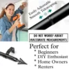 extendable curtain rod set black extendable curtain rod set black - DIY girl installing curtain rods with a drill—text highlights ‘Perfect for beginners, DIY enthusiasts, homeowners and renters!’ Features smooth telescoping rods, and easily adjustable design so you never worry about inaccurate measurements
