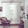 curtain rod set for living room curtain rod set for living room - Stylish living room with flowing sheer curtains on a rose gold colour curtain rod, paired with a single seater, and a table —creating a chic, inviting ambiance.