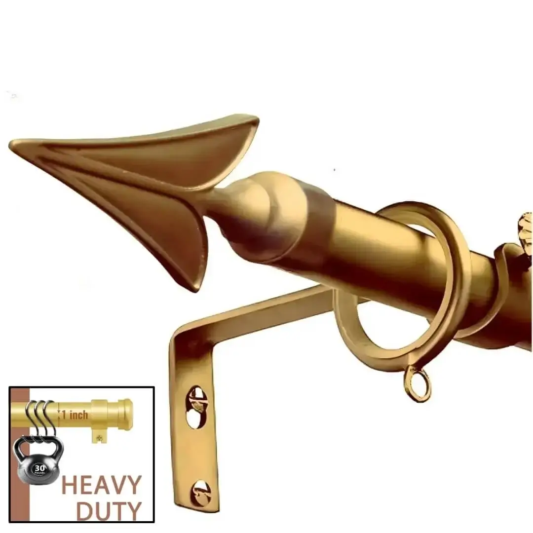 gold heavy duty curtain rod gold heavy duty curtain rod - Luxurious gold curtain rod with elegant finish, and (2) gold rod holding 25 lbs of weight—demonstrating its anti-sag, heavy-duty construction for flawless long-term performance