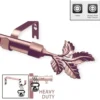 heavy duty curtain rod with brackets heavy duty curtain rod with brackets - Three-panel luxury rose gold curtain rod with brackets showcase: (1) Decorative leaf finials and brackets (elegant close-up), (2) Rod stress-tested with heavy weights (no bending), (3) Bracket load test—proving both opulent design and industrial strength for flawless performance