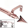 rose gold curtain pole with brackets rose gold curtain pole with brackets - Three-panel showcase: (1) Rose gold curtain rod with luxurious finish, (2) Rod supporting heavy weights without bending, and (3) Brackets stress-tested for max load—proving industrial-strength durability for flawless performance