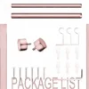 curtain pipe set curtain pipe set showcase, complete curtain pipe set with accessories displayed with all included components: 2 decorative finials, 3 heavy duty brackets, 1 rod, wall anchors, and screws. Text overlay lists the 'Package List,' showcasing everything needed for professional installation.