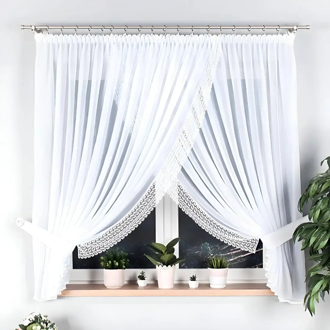 curtain rods for apartments curtain rods for apartments - White sheer curtains hung on sleek chrome-finish rods frame a long door in this stylish room, demonstrating a perfect window treatment for apartments. Paired with a complementary painting, the space exudes a chic and inviting ambiance.