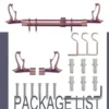 curtain rods with brackets set curtain rods with brackets set - curtain rod set showcase, complete curtain pipe set with accessories displayed with all included components: 2 decorative finials, 3 heavy duty brackets, 1 rod, wall anchors, and screws. Text overlay lists the 'Package List,' showcasing everything needed for professional installation.