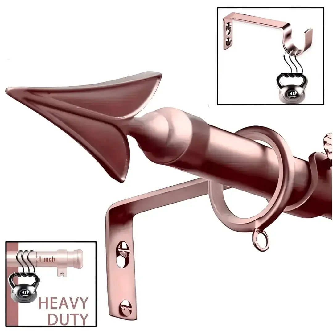 rose gold curtain rod extendable rose gold curtain rod extendable - Three-panel showcase: (1) Rose gold curtain rod with luxurious finish, (2) Rod supporting heavy weights without bending, and (3) Brackets stress-tested for max load—proving industrial-strength durability for flawless performance
