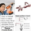 curtain rod with brackets curtain rod with brackets - Three-panel showcase: (1) DIY girl installing a curtain rod with a drill, (2) elegant end cap curtain rod design, and (3) close-up of heavy-duty steel brackets. Overlay text highlights: ‘Easy to install, corrosion-proof steel, versatile styles, affordable pricing, lifetime support, and Texce—a trusted brand