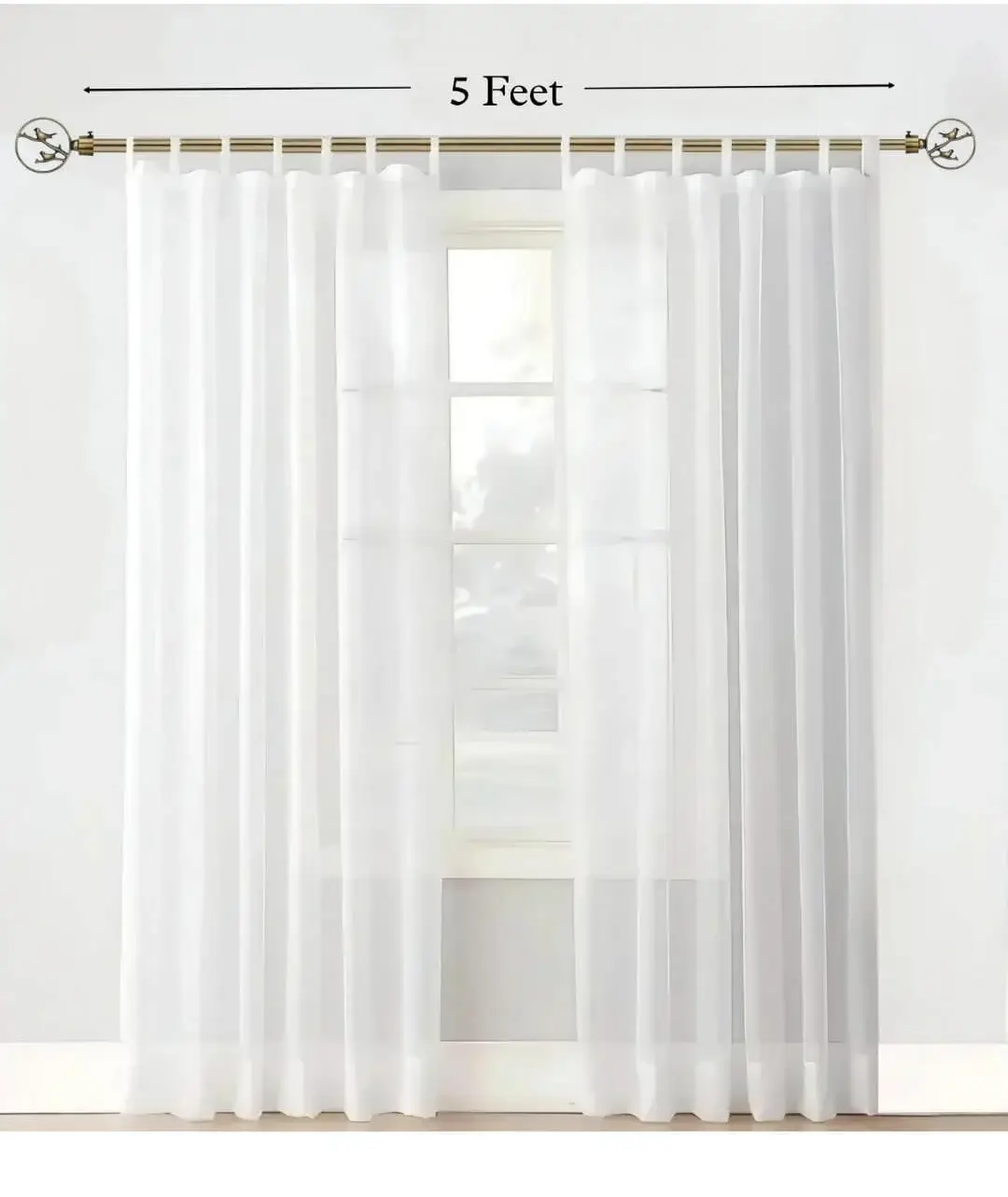 antique brass finish curtain rod for apartment antique brass finish curtain rod for apartment showcase - An antique brass finish curtain rod installed in an apartment living room. The sleek rod holds up elegant, transparent, floor-length white sheer curtains, creating a modern and airy feel while filtering natural light for privacy