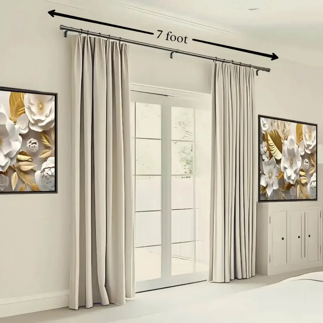 7 foot adjustable curtain rod