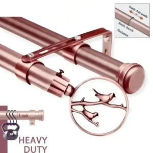 adjustable double curtain rod set