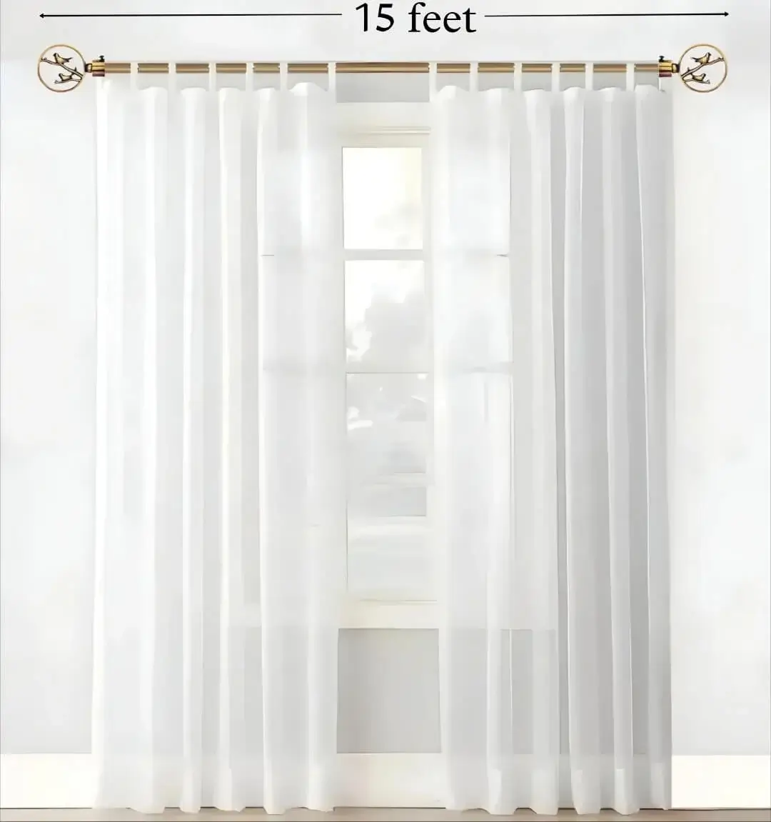 15 feet curtain rod