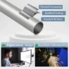 curtain rod that doesn't rust rust proof extendable curtain rod - Close-up of grey curtain rod pole with highlighted text: 'Anti-rust coating, 0.8mm thickness, 1-inch diameter' - showcasing durable construction for long-lasting performance