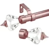 curtain rods and knobs curtain rods and knobs - Closeup of a rose gold colour curtain rod with crystal diamond finial end